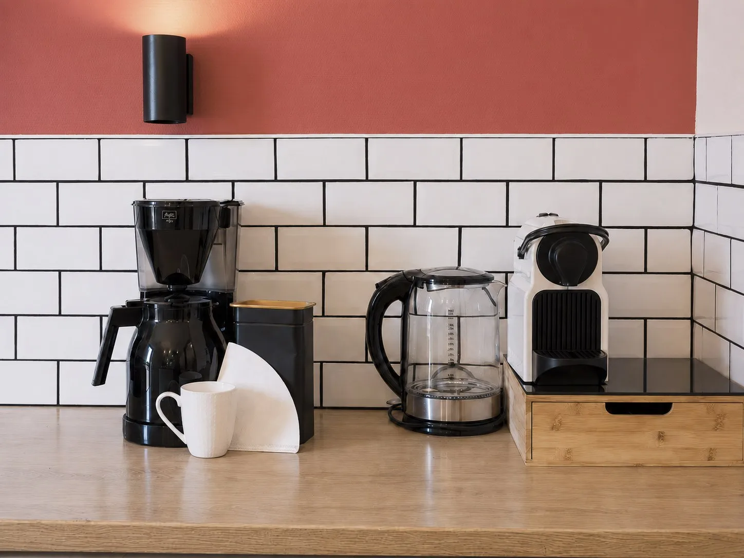 Coffee corner in the kitchen